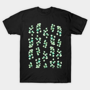 Eucalyptus watercolor Green Leaves Pattern T-Shirt